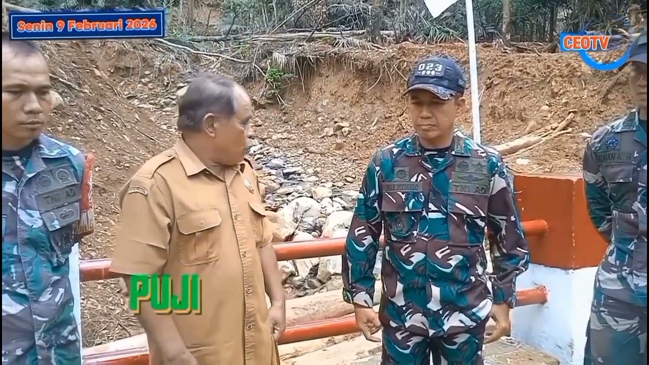Danrem 023 KS Kunjungi Pembangunan Jembatan Aramco di Desa Masundung 