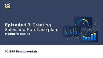 1C:ERP Fundamental Training Course - Trading.  Creating Sales and Purchase Plans.  Episode 1.7