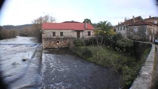 Pontemaceira y Río Tambre crecido - enero 2016