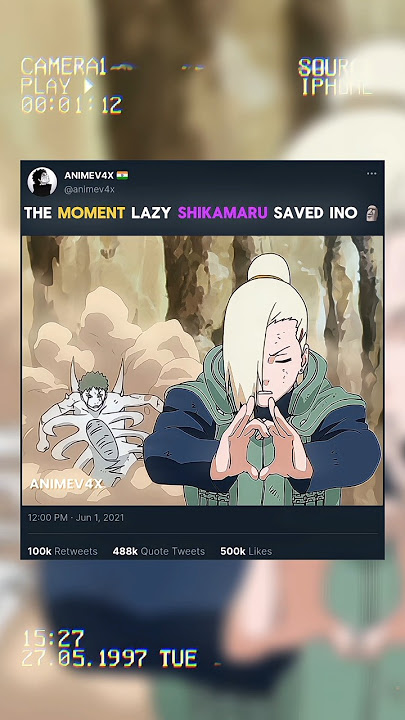THE MOMENT LAZY SHIKAMARU SAVED INO 🗿