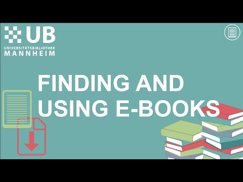 Using the library - Finding and using e-books