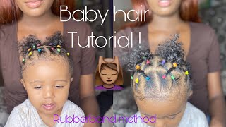 BABY HAIR TUTORIAL || RUBBER-BAND METHOD 💕😍