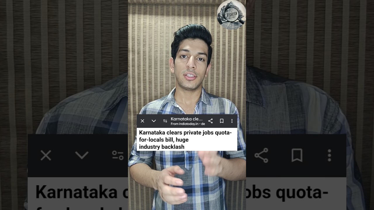 Karnataka Mei 75% Job Reservation For Locals?