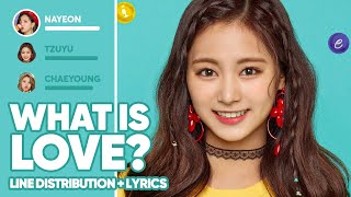 TWICE - What is Love? (Line Distribution + Lyrics Color Coded) PATREON REQUESTED