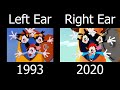 Animaniacs Theme Song (1993 & 2020) Comparison (Left/Right, Mixed & Seperately)