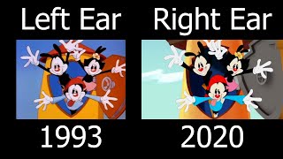 Animaniacs Theme Song (1993 & 2020) Comparison (Left/Right, Mixed & Seperately)