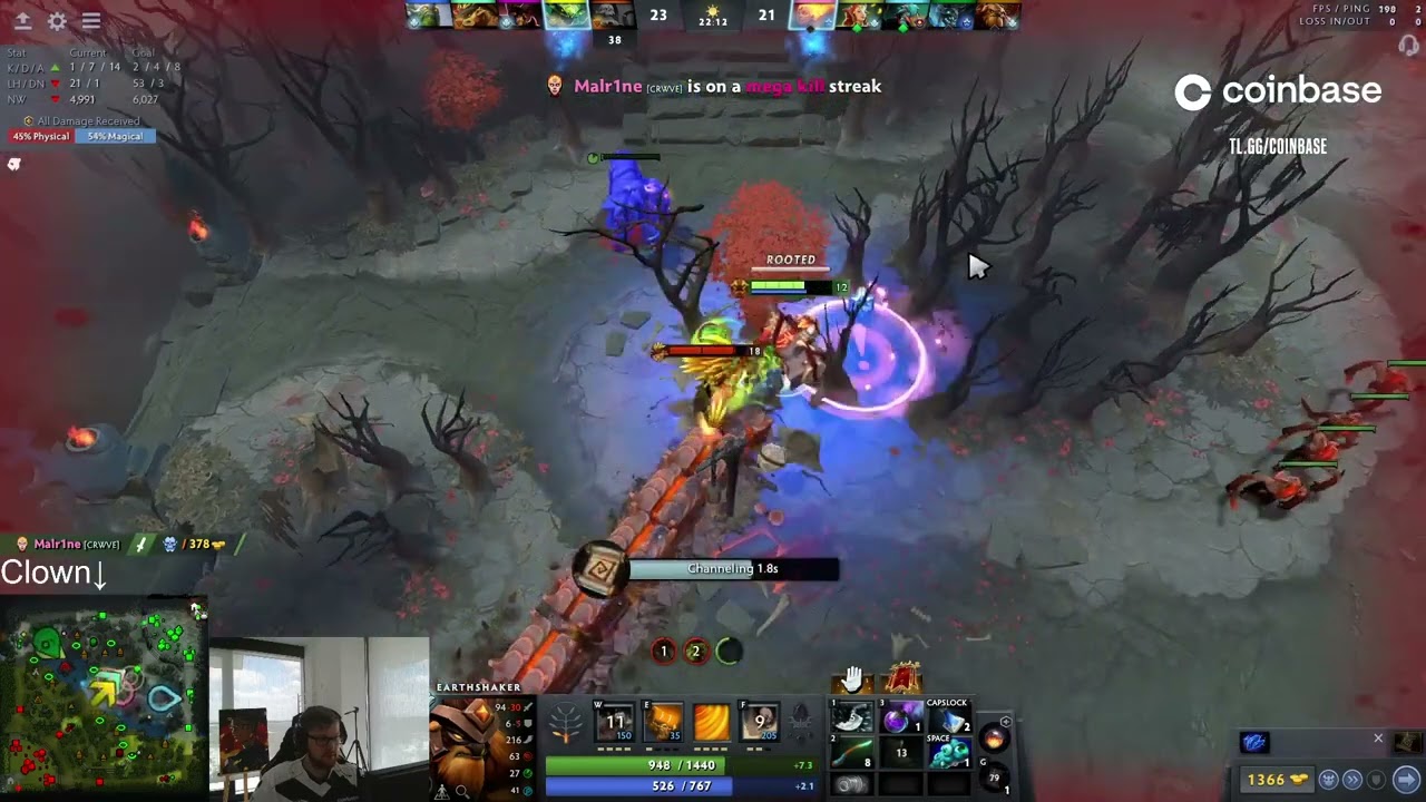 Qojqva's Useless Fissure Blocked Him In The Woods And Died - Dota 2