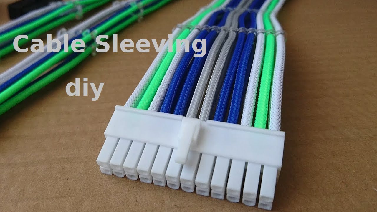 Cables pc Custom. Cable sleeving diy by aliexpress YouTube