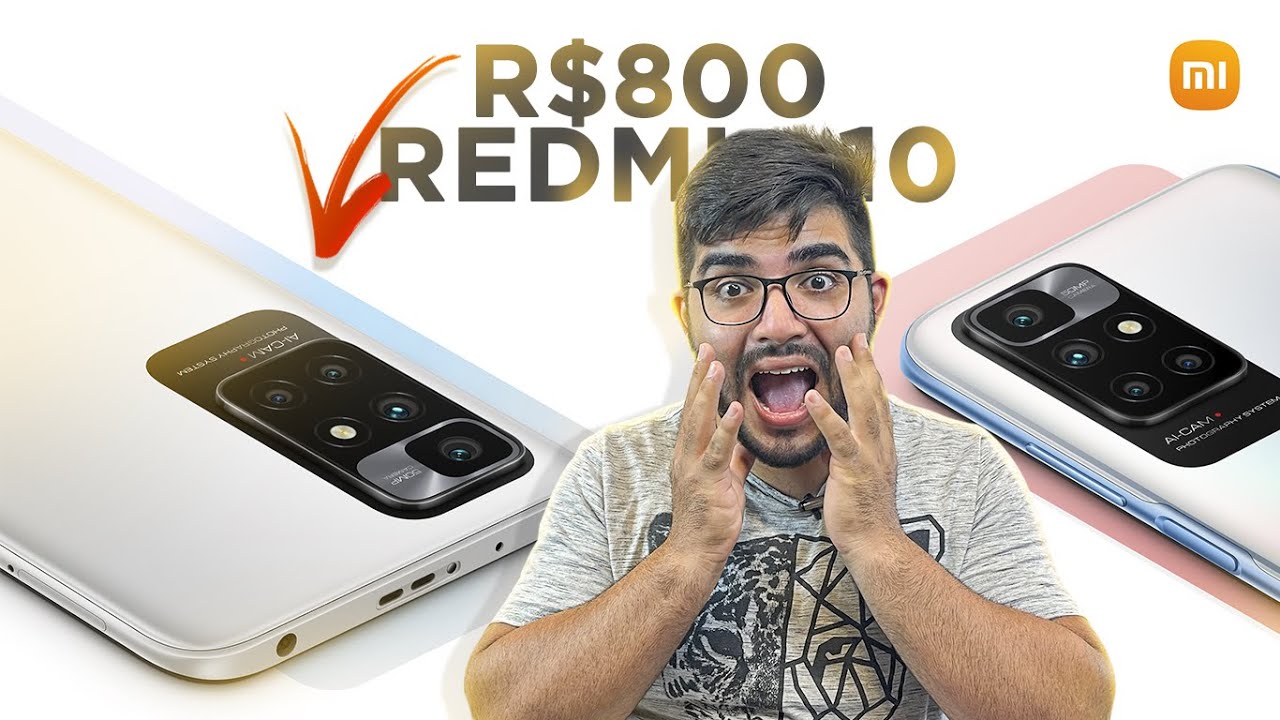 LANÇADO! Conheça o novo baratinho REDMI 10! Tela para jogos, Câmera de 50MPx por menos de R0!😍