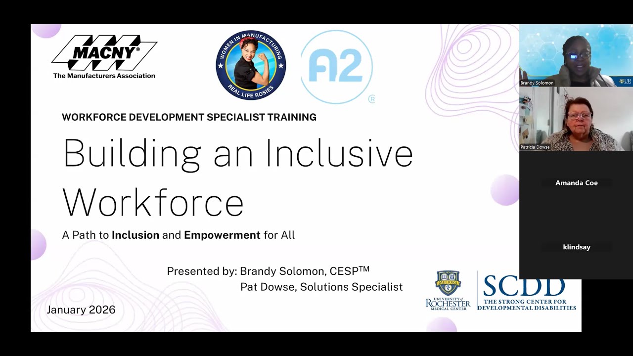 Building Inclusive Workforce (Part 1)-Workforce Development Specialist Training