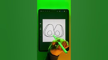 My new video series for beginners 💚 day 1: cute avocado 🥑 #drawing #howtodraw #procreate
