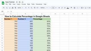 How to Calculate Percentage in Google Sheets