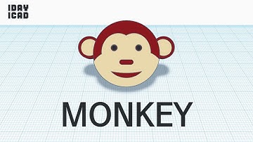 [1DAY_1CAD] MONKEY (Tinkercad : know-how / style / education) [STL data download]