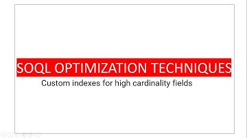 Custom indexes for high cardinality fields is an advanced SOQL optimization technique in Salesforce
