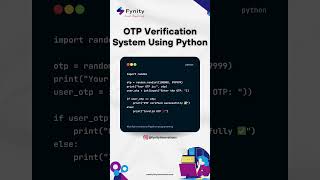 OTP Verification System Using Python | Random Module Explained #pythonprogramming #python #coding