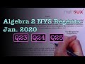 Algebra 2 Common Core Regents Quiz