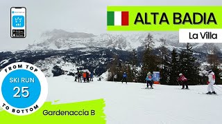 Alta Badia Italy / ski run 25 - Gardenaccia B, from top to bottom