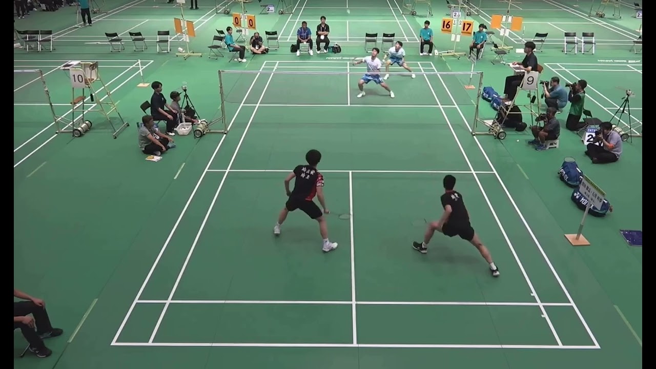 インターハイ 2025 バドミントン MD 決勝 川野/山城(ふたば未来)VS澤田/石井(埼玉栄) 2ゲーム目途中から 