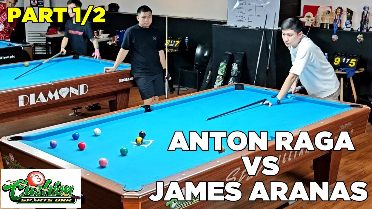 1/2 ANTON RAGA VS JAMES ARANAS (PAREHAS) RACE-17 @3cushionsportsbar PACO MANILA​