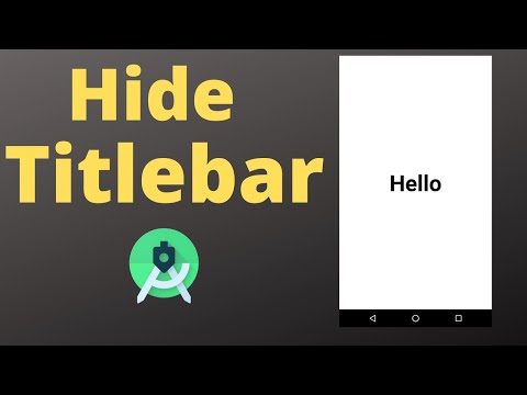 Hide Title Bar | Activity Full Screen Android Studio | Hindi