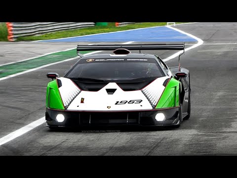 Lamborghini Essenza SCV12 Screaming at Monza: Downshifts, Pit Limiter & Traction Control Noise!