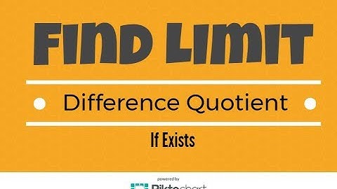 Find The Limit If it Exists.  Difference Quotient Examples