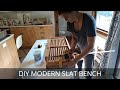 DIY Modern Slat Bench | Wooden Slatted Bench Build