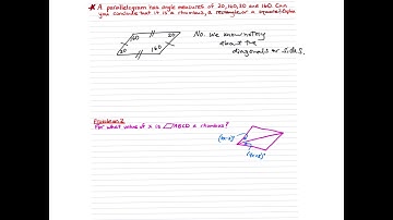 Geom Conditions for Rhombuses, Rectangles and Squares 6.5