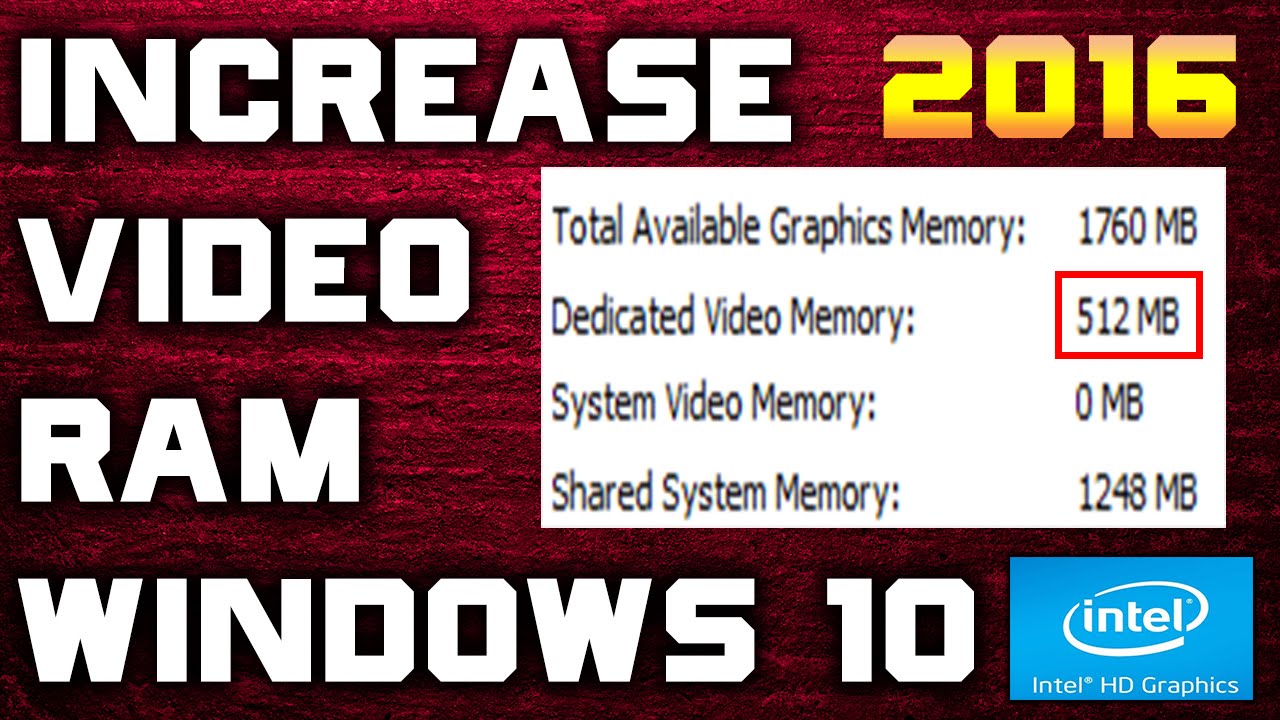 Fancy kjole kort hundrede How To Increase Your Dedicated Video Ram Memory On Your Asus motherboard -  2016 Updated [Windows 10] - YouTube