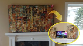 How To Hide A TV With Some Artwork for $130 !