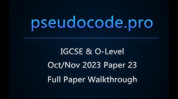 [Solved Past Paper] Oct/Nov 2023 Paper 23 IGCSE 0478 | O-Level 2210
