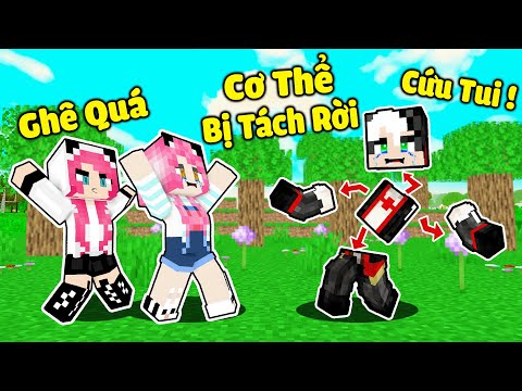 REDHOOD THỬ THÁCH 24 GIỜ SINH TỒN KHÔNG CÓ TAY CHÂN TRONG MINECRAFT*MỀU TROLL  REDHOOD BỊ MẤT CƠ THỂ