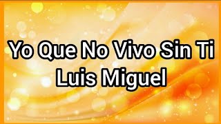 Yo Que No Vivo Sin Ti | Luis Miguel