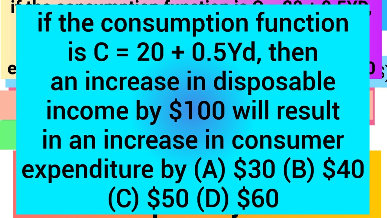 Consumption function and disposable income - YouTube