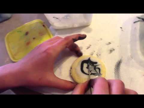 Cobweb e aranha Biscoito Tutorial Halloween Para!