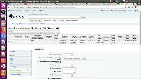 Koha: How to Edit Items in Koha
