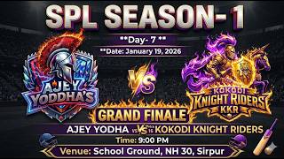 🔴LIVE // GRAND FINALE //  DAY -7 // SPL SEASON 1 // School ground NH 30 Sirpur //