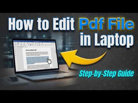 How to Edit Pdf File in Laptop
