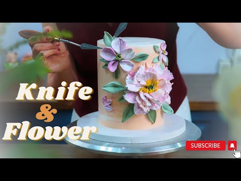 Knife Flower with Hight Cake  Cch lm mt chic bnh hoa bay xinh xn