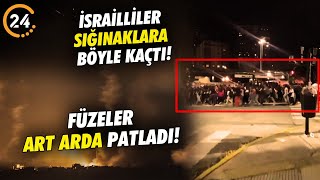 İran İsrail’i Vurdu! İsrailliler Sığınaklara Böyle Kaçtı! Füzeler Art Arda Patladı!