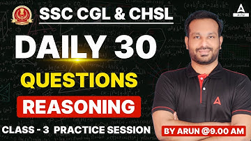 SSC CGL TIER 2 Reasoning In Tamil | SSC CHSL Reasoning Classes 2023 | Part - 3 | Adda247 Tamil