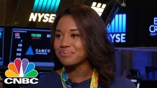Gold Medalist Simone Manuel Visits The NYSE | CNBC