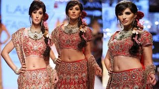 Nargis Fakri On The Ramp In Indian Avtar.
