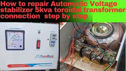 Automatic Voltage Stabilizer 5 kva making step by step with toroidal transformer