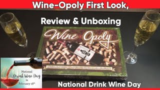 National Drink Wine Day Wine-Opoly First Look Review Unboxing