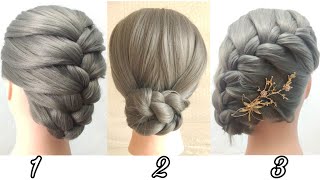 3 Easy Bun Hairstyles for Short Hair I 3 Tutorial Sanggul Kepang yang Mudah untuk Rambut Pendek
