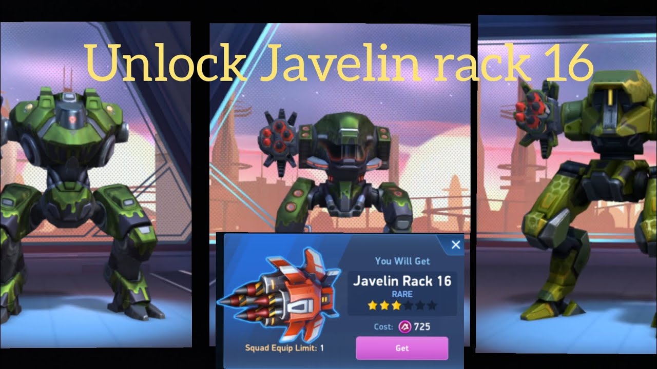 unlock Javelin rack 16 +paragon Zephyr guardian with javelin rack /mech ...
