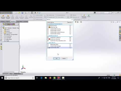 Bài 1:Giới thiệu giao diện, tùy chọn, add in và cài đặt đơn vị mặc định cho SolidWork 2014