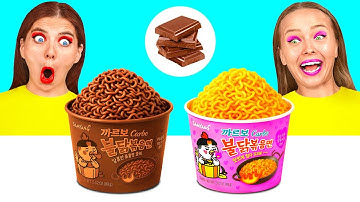 Thử thách Đồ Ăn Từ Sô Cô La vs Đồ Thật | Tình Huống Đồ Ăn Hài Hước Funny Funny