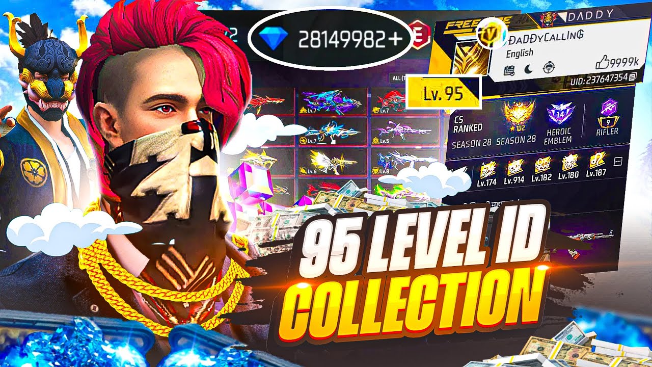Level Id 95 LEVEL ID COLLECTION 🔥|| ONE OFF THE BEST ID IN INDIA 🇮🇳 - YouTube